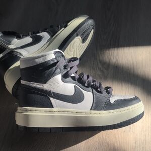 Nike High-Top Sneakers in Black, White & Cream